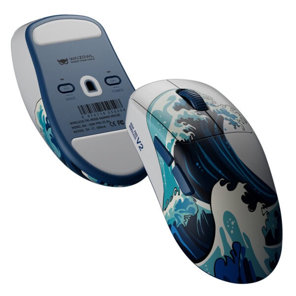 Waizowl Ogm Pro V2 Kanagawa Wave 8k Hz Pixart 3950 Sensor Kablosuz Gaming Mouse 6