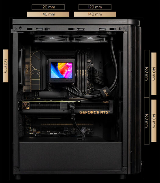 ASUS ProArt PA401 Metal Panel Siyah ATX Gaming Kasa h11