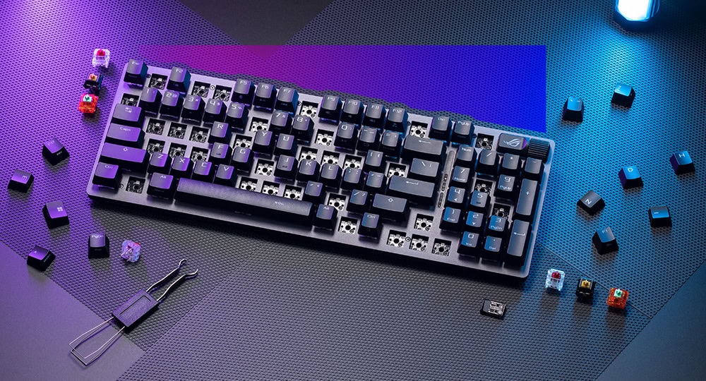 ROG Strix Scope II 96 Wireless ASUS ROG Strix Scope II 96 NX Snow Switch Siyah Mekanik Gaming Klavye H2