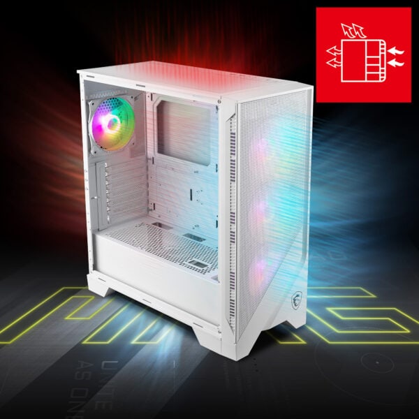 MSI MAG FORGE 320R AIRFLOW WHITE Gaming Kasa H3