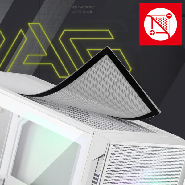 MSI MAG FORGE 320R AIRFLOW WHITE Gaming Kasa H4