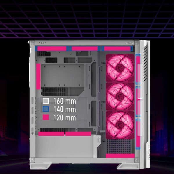 MSI MPG VELOX 300R AIRFLOW PZ WHITE Gaming Kasa h4