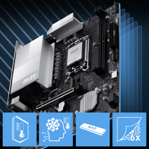 MSI PRO H810M-B 6400MHz (OC) Anakart H4