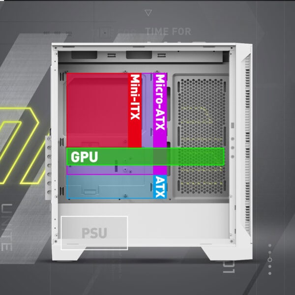 MSI MAG FORGE 320R AIRFLOW WHITE Gaming Kasa H6