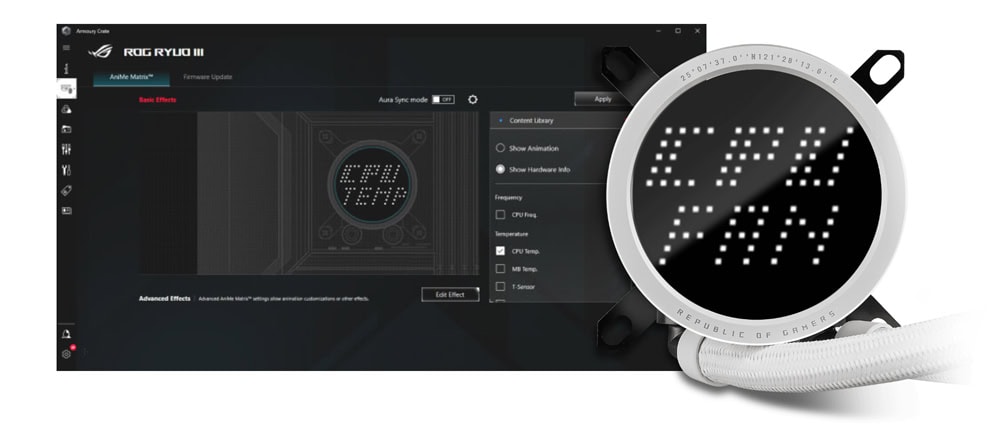 ROG RYUO III 360 ARGB WHITE EDITION ASUS ROG RYUO III 360 ARGB Beyaz İşlemci Sıvı Soğutucu H8