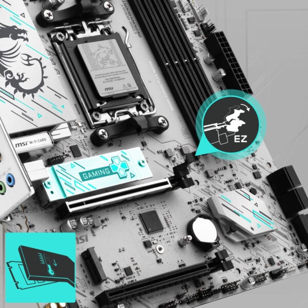 MSI B840M GAMING PLUS WIFI6E 8000MHz (OC) Anakart H8