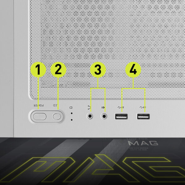 MSI MAG FORGE 320R AIRFLOW WHITE Gaming Kasa H9