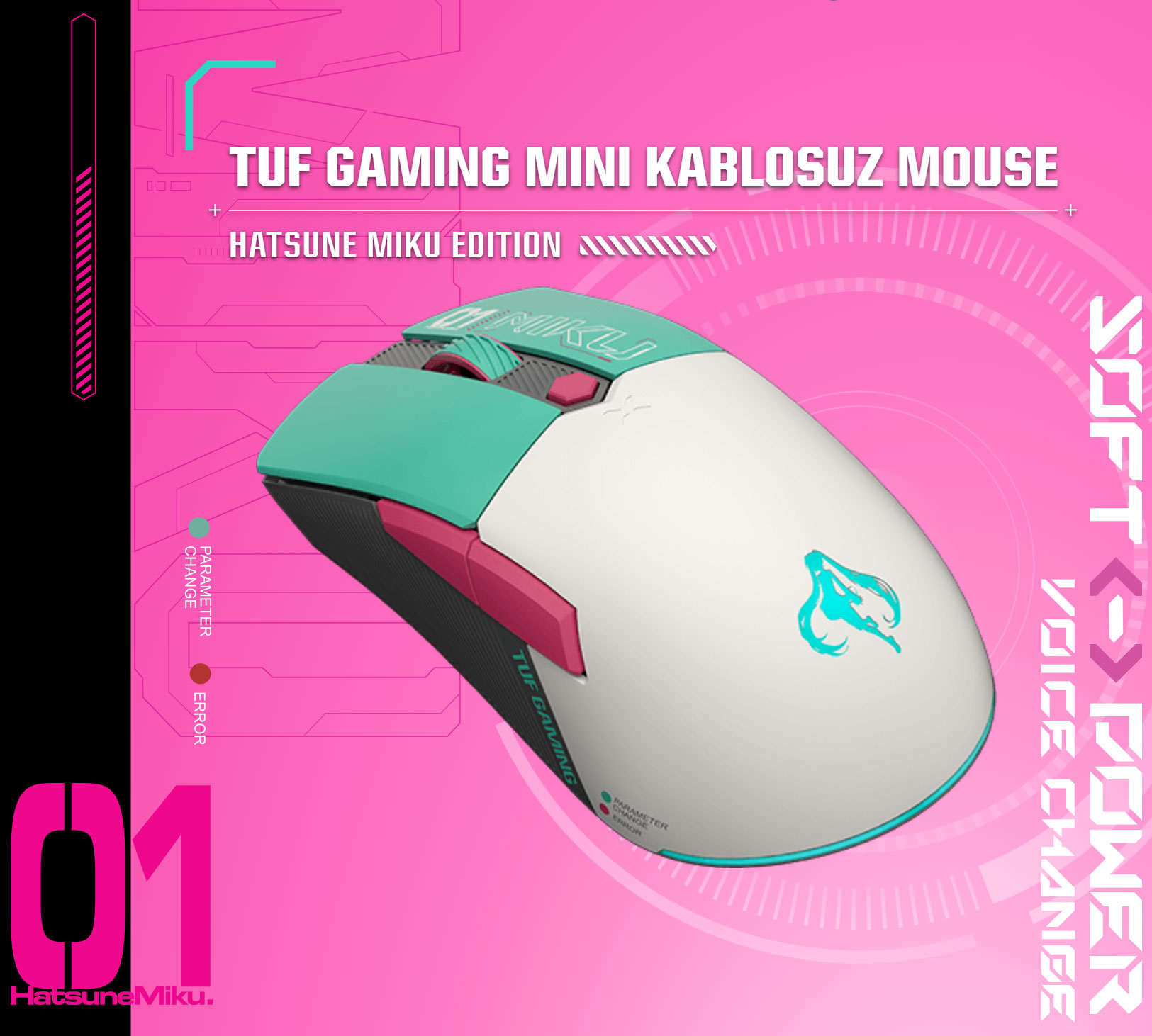 ASUS TUF GAMING Mini Wireless Hatsune Miku Edition Gaming Mouse H2