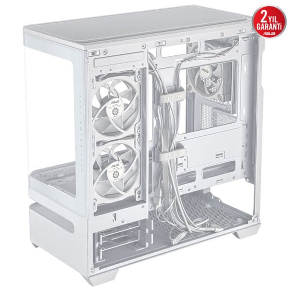 Asus Prime Ap202 Argb Kavisli Temperli Cam Usb 3.2 Mid Tower Matx Beyaz Gaming Kasa 12