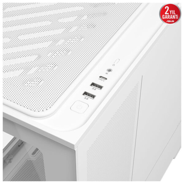 Asus Prime Ap202 Argb Kavisli Temperli Cam Usb 3.2 Mid Tower Matx Beyaz Gaming Kasa 19
