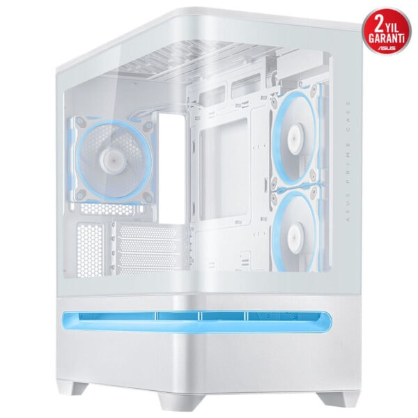 Asus Prime Ap202 Argb Kavisli Temperli Cam Usb 3.2 Mid Tower Matx Beyaz Gaming Kasa 2