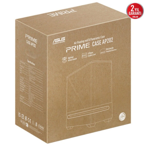 Asus Prime Ap202 Argb Kavisli Temperli Cam Usb 3.2 Mid Tower Matx Beyaz Gaming Kasa 20