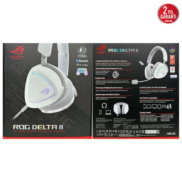 Asus Rog Delta Ii Beyaz Kablosuz Gaming Kulaklık 13