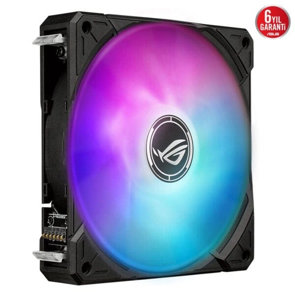 RGB Gaming Fan, Asus ROG Logo, PC Soğutucu Soğutucu Fan, Oyun Bilgisayarı Aksesuarları, Renkli LED Ile, Yüksek Verimli Soğutma, Güçlü Çalışma, 6 Yıl Garantili.