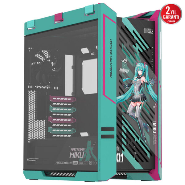 Asus Rog Strix Helios Ii Hatsune Miku Edition 4x140mm Fan Mesh Çift Temperli Cam Usb 3.2 Mid Tower E Atx Gaming Kasa 2