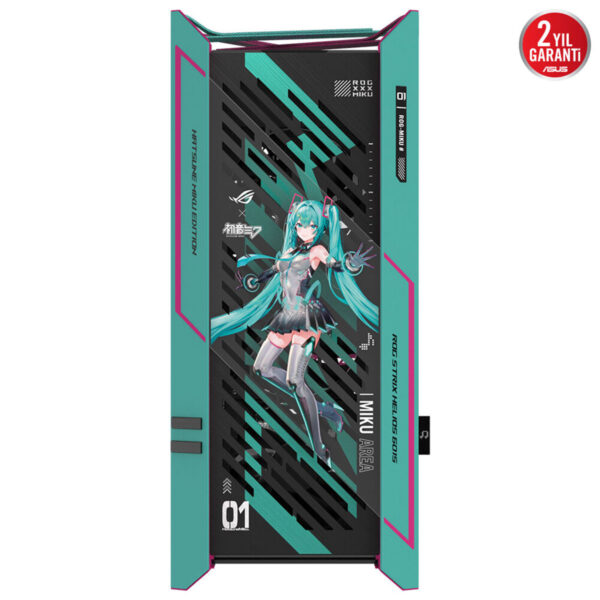 Asus Rog Strix Helios Ii Hatsune Miku Edition 4x140mm Fan Mesh Çift Temperli Cam Usb 3.2 Mid Tower E Atx Gaming Kasa 3