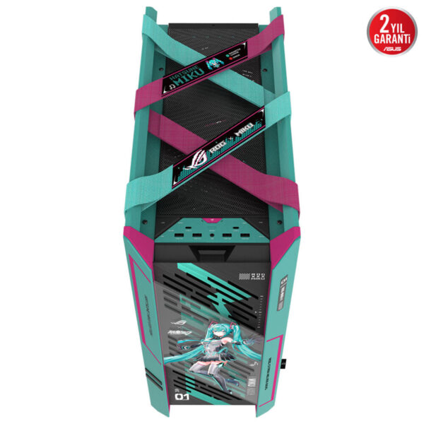 Asus Rog Strix Helios Ii Hatsune Miku Edition 4x140mm Fan Mesh Çift Temperli Cam Usb 3.2 Mid Tower E Atx Gaming Kasa 4