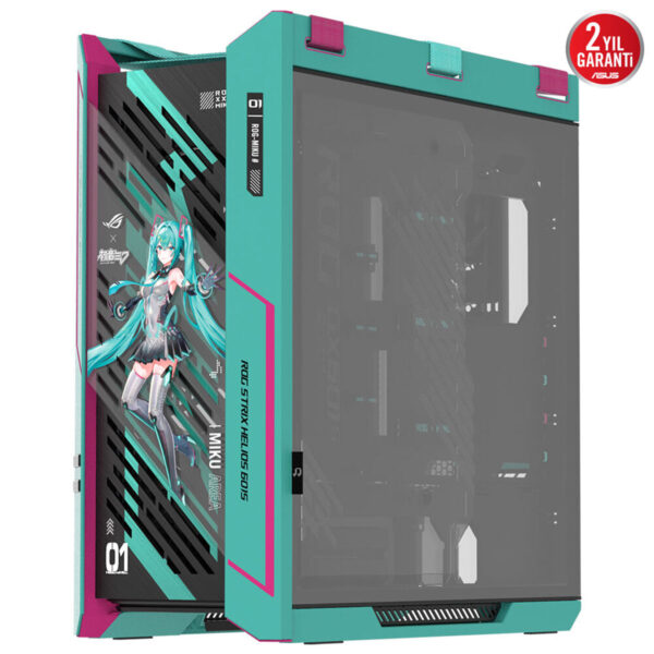 Asus Rog Strix Helios Ii Hatsune Miku Edition 4x140mm Fan Mesh Çift Temperli Cam Usb 3.2 Mid Tower E Atx Gaming Kasa 5