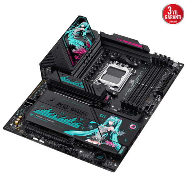 Asus Rog Strix X870e H Gaming Wifi7 Hatsune Miku Edition 8000mhz Oc Ddr5 Soket Am5 M 2 Hdmi Usb4 Atx Anakart 11