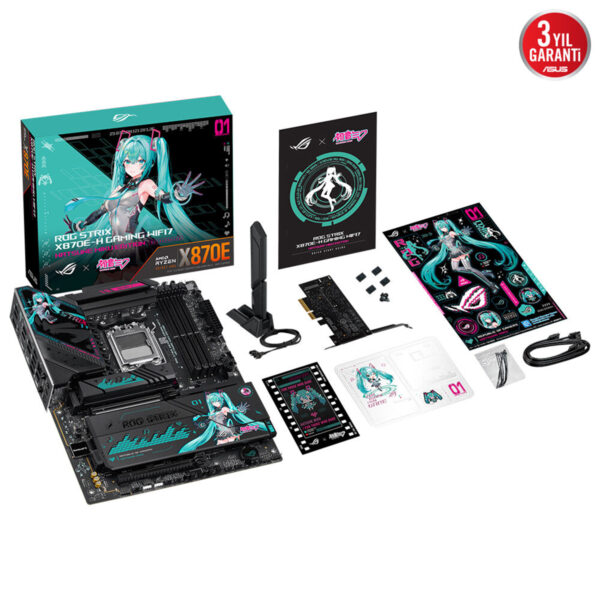 Asus Rog Strix X870e H Gaming Wifi7 Hatsune Miku Edition 8000mhz Oc Ddr5 Soket Am5 M 2 Hdmi Usb4 Atx Anakart 13