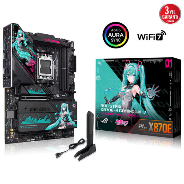 Asus Rog Strix X870e H Gaming Wifi7 Hatsune Miku Edition 8000mhz Oc Ddr5 Soket Am5 M 2 Hdmi Usb4 Atx Anakart 2