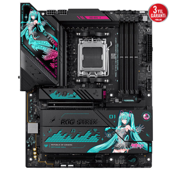 Asus Rog Strix X870e H Gaming Wifi7 Hatsune Miku Edition 8000mhz Oc Ddr5 Soket Am5 M 2 Hdmi Usb4 Atx Anakart 3