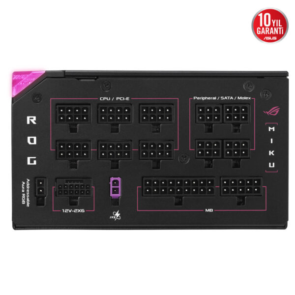 Asus Rog Thor 1200w Platinum Iii Hatsune Miku Edition Oled Ekran Argb 80+ Platinum Pcie 5.1 Full Modüler Atx 3.1 Güç Kaynağı 13