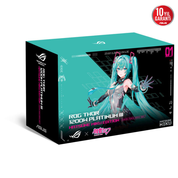 Asus Rog Thor 1200w Platinum Iii Hatsune Miku Edition Oled Ekran Argb 80+ Platinum Pcie 5.1 Full Modüler Atx 3.1 Güç Kaynağı 15