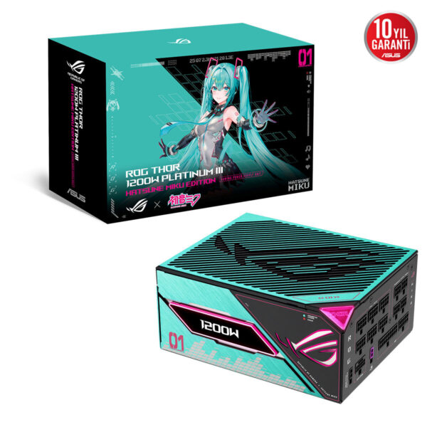 Asus Rog Thor 1200w Platinum Iii Hatsune Miku Edition Oled Ekran Argb 80+ Platinum Pcie 5.1 Full Modüler Atx 3.1 Güç Kaynağı 2