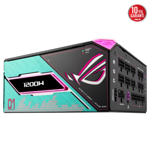 Asus Rog Thor 1200w Platinum Iii Hatsune Miku Edition Oled Ekran Argb 80+ Platinum Pcie 5.1 Full Modüler Atx 3.1 Güç Kaynağı 4