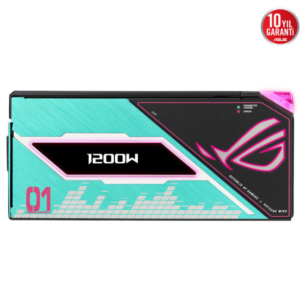 Asus Rog Thor 1200w Platinum Iii Hatsune Miku Edition Oled Ekran Argb 80+ Platinum Pcie 5.1 Full Modüler Atx 3.1 Güç Kaynağı 9