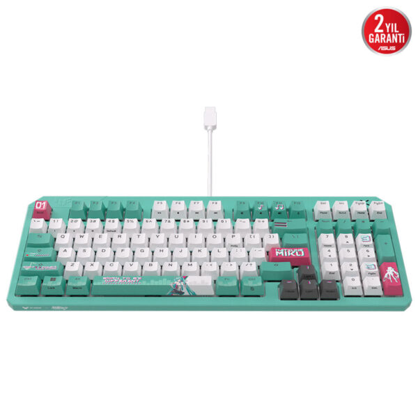 Asus Tuf Gaming K3 Gen Ii Hatsune Miku Edition Red Switch Rgb Türkçe Mekanik Gaming Klavye 3