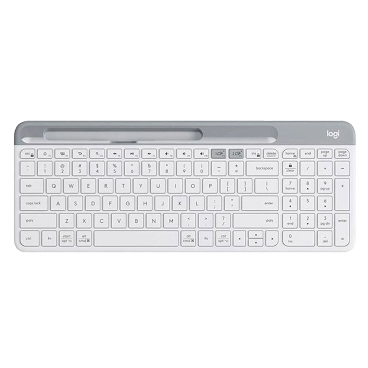 Logitech K580 Beyaz Ultra İnce Çoklu Cihaz Özellikli Türkçe Bluetooth Klavye (920 010625) 1