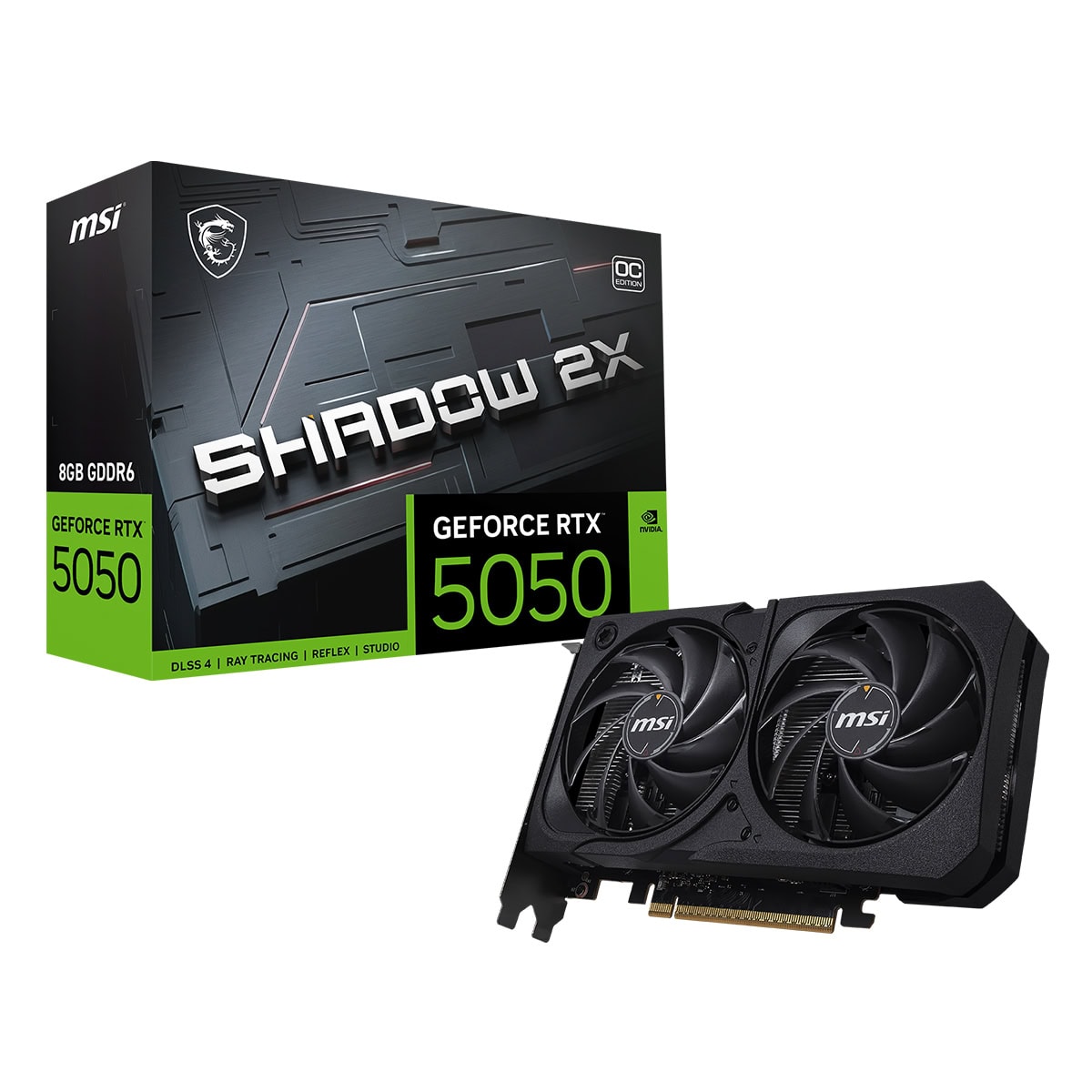 Msi Geforce Rtx 5050 8g Shadow 2x Oc 8gb Gddr6 128 Bit Dlss 4 Ekran Karti 1