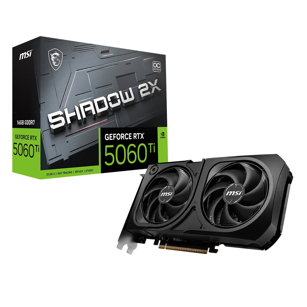 Msi Geforce Rtx 5060 Ti 16g Shadow 2x Oc Plus 16gb Gddr7 128 Bit Dlss 4 Ekran Karti 1