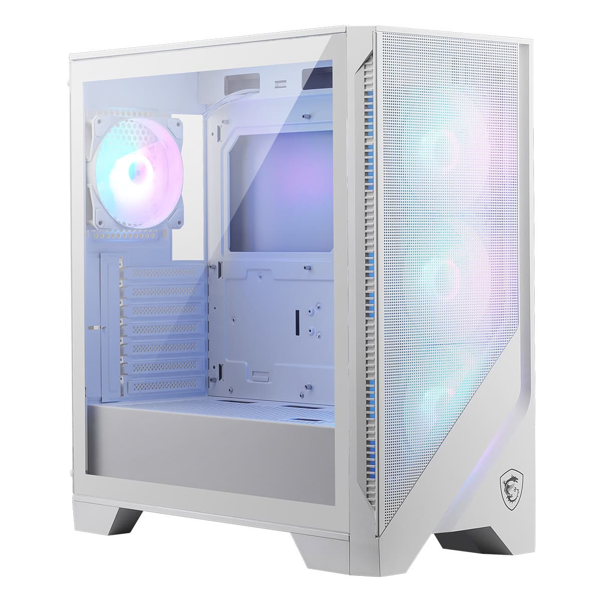 Msi Mag Forge 320r Airflow White 4x120mm Argb Fan Mesh Temperli Cam Usb 3 2 Mid Tower Atx Gaming Kasa 1