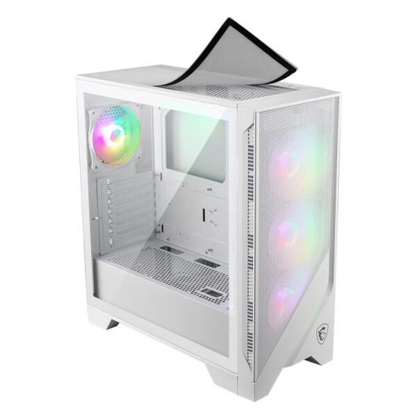 Msi Mag Forge 320r Airflow White 4x120mm Argb Fan Mesh Temperli Cam Usb 3 2 Mid Tower Atx Gaming Kasa 6