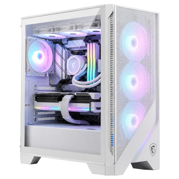 Msi Mag Forge 320r Airflow White 4x120mm Argb Fan Mesh Temperli Cam Usb 3 2 Mid Tower Atx Gaming Kasa T2