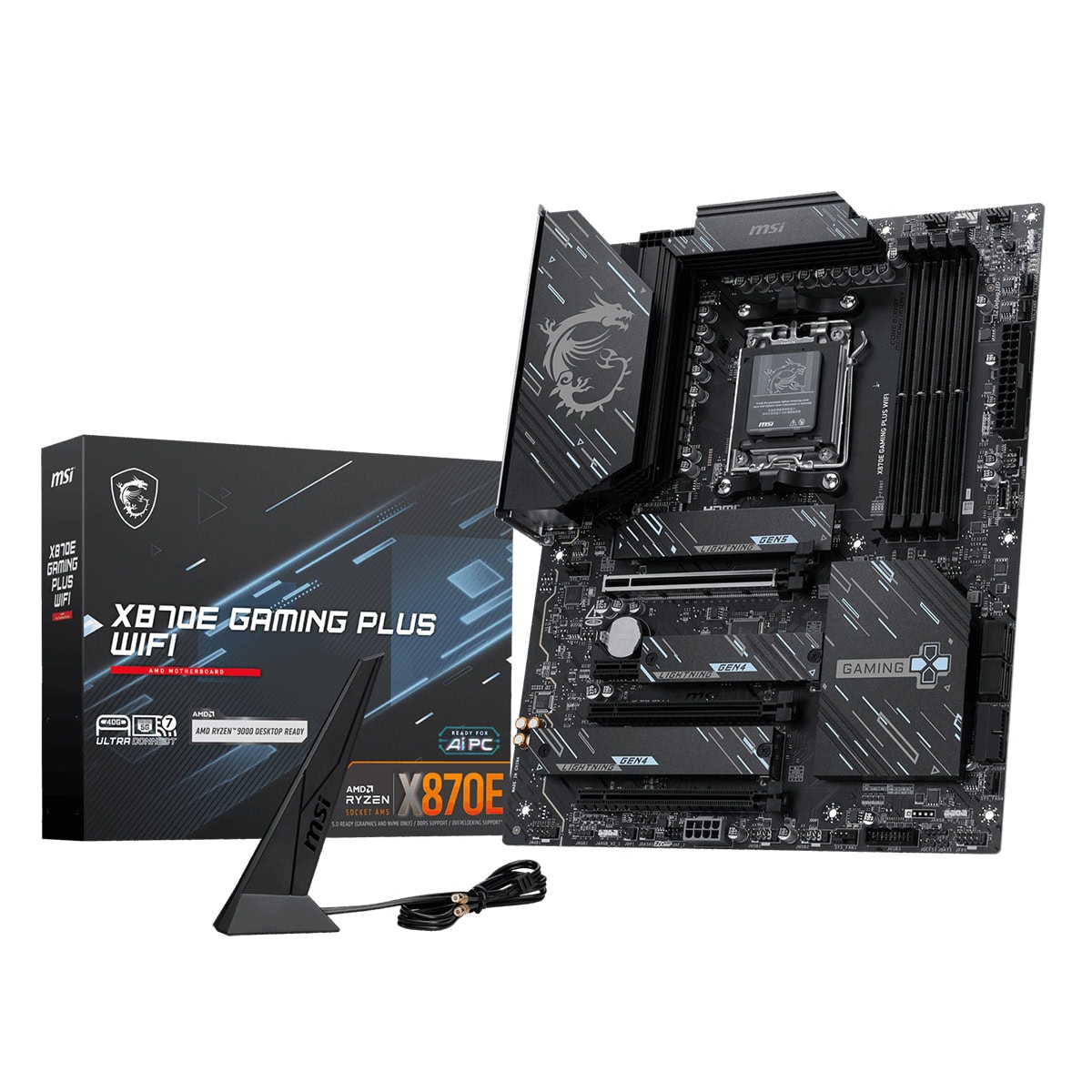 Msi X870e Gaming Plus Wifi 8200mhz Oc Ddr5 Soket Am5 M 2 Hdmi Type C Dp Atx Anakart 1