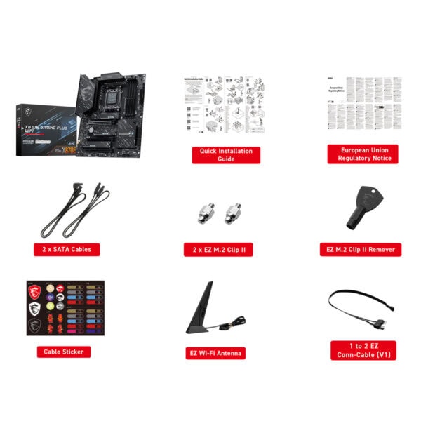 Msi X870e Gaming Plus Wifi 8200mhz Oc Ddr5 Soket Am5 M 2 Hdmi Type C Dp Atx Anakart 9