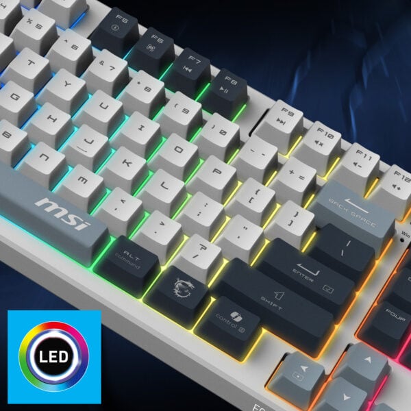 MSI FORGE GK600 TKL WIRELESS SKY Gaming Klavye H11