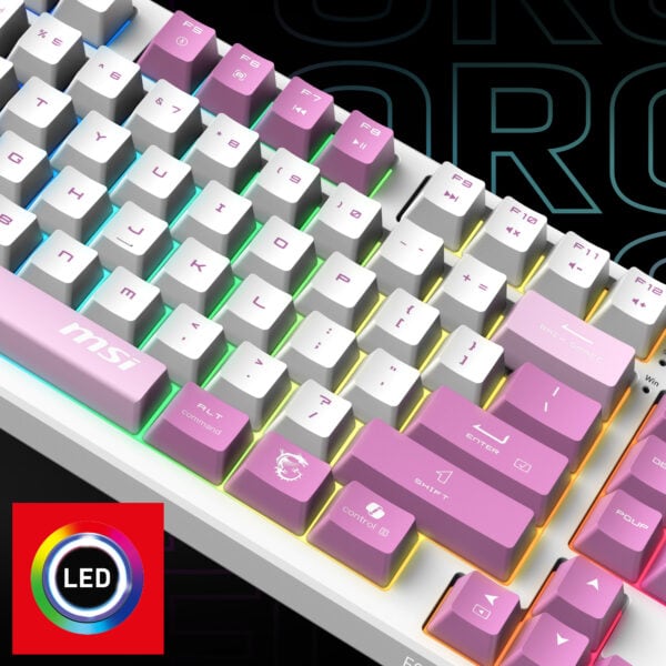 MSI FORGE GK600 TKL WIRELESS VIOLET Gaming Klavye H11