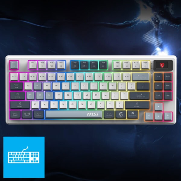 MSI FORGE GK600 TKL WIRELESS SKY Gaming Klavye H2