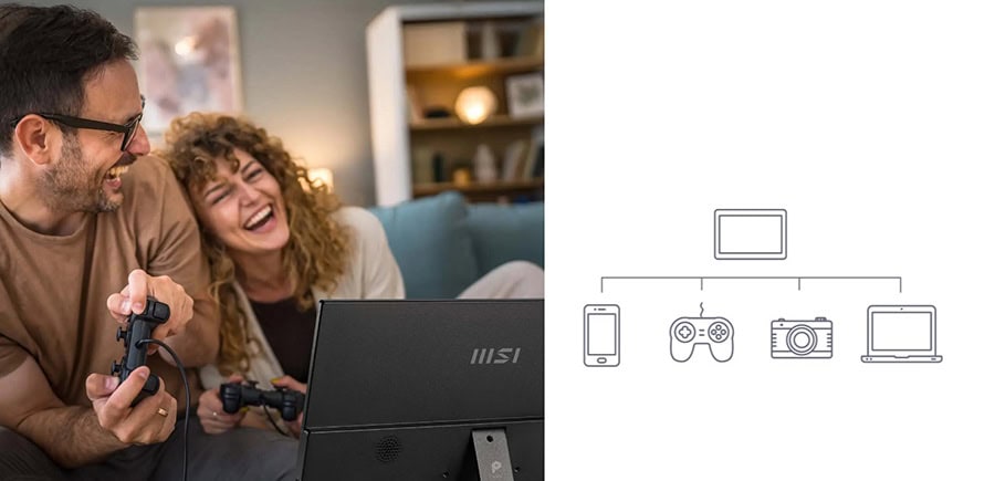 MSI PRO MP165 E6 Taşınabilir Monitör H7
