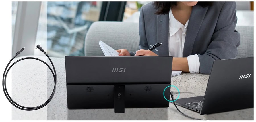 MSI PRO MP165 E6 Taşınabilir Monitör H8