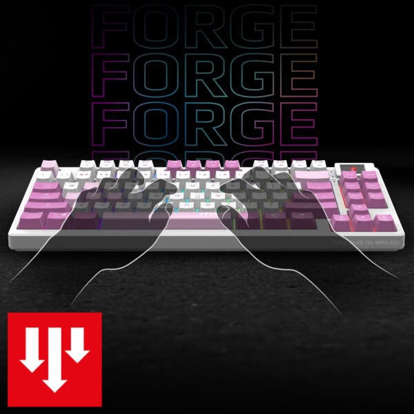 MSI FORGE GK600 TKL WIRELESS VIOLET Gaming Klavye H9