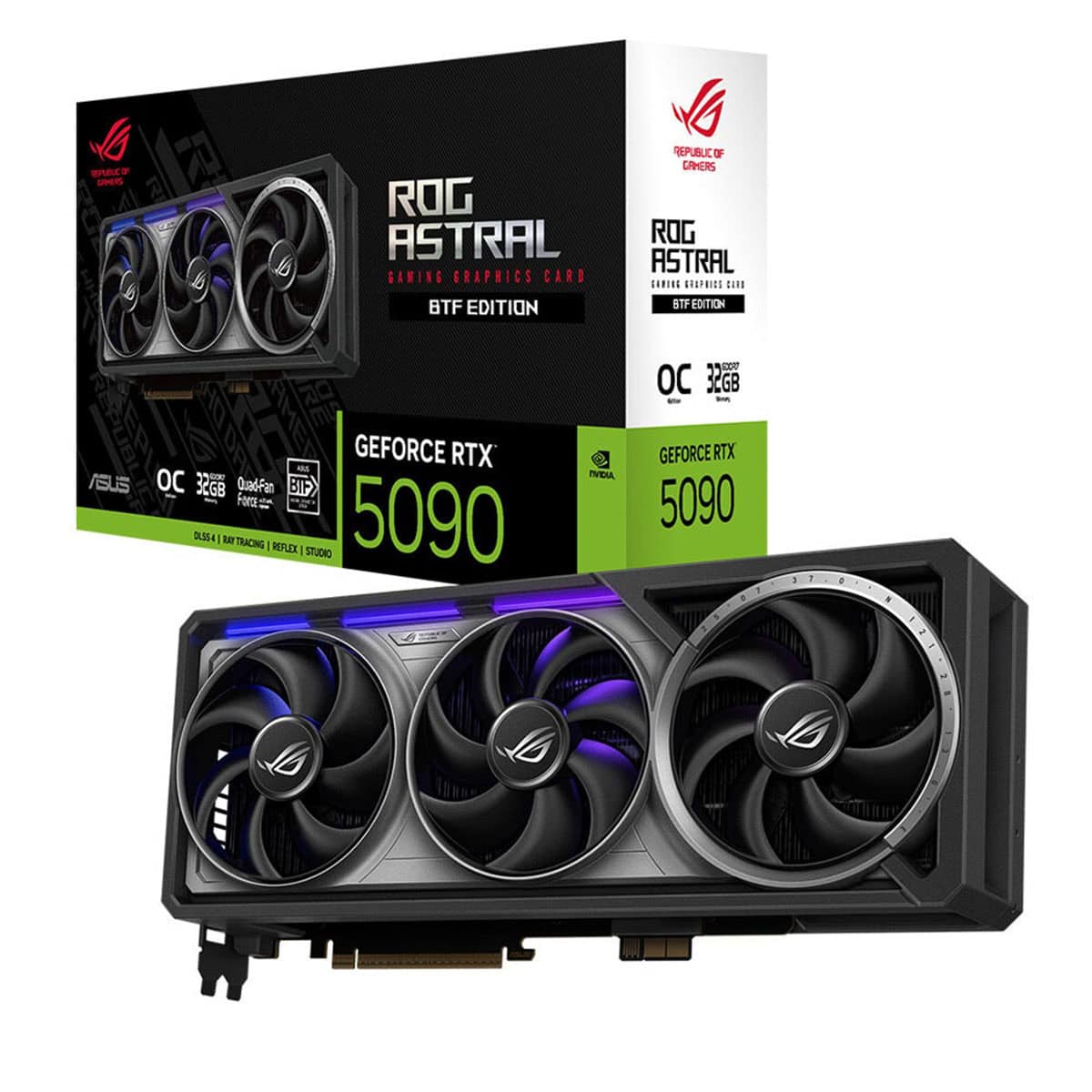 Yüksek performanslı ASUS ROG Astral Gaming Graphics Card, NVIDIA GeForce RTX 5090 ile gaming ve oyun grafiklerinde üstün görsel deneyim sağlar. RGB aydınlatmalı tasarımı ve 32 GB VRAM kapasitesiyle en yeni oyunları sorunsuz oynatır.