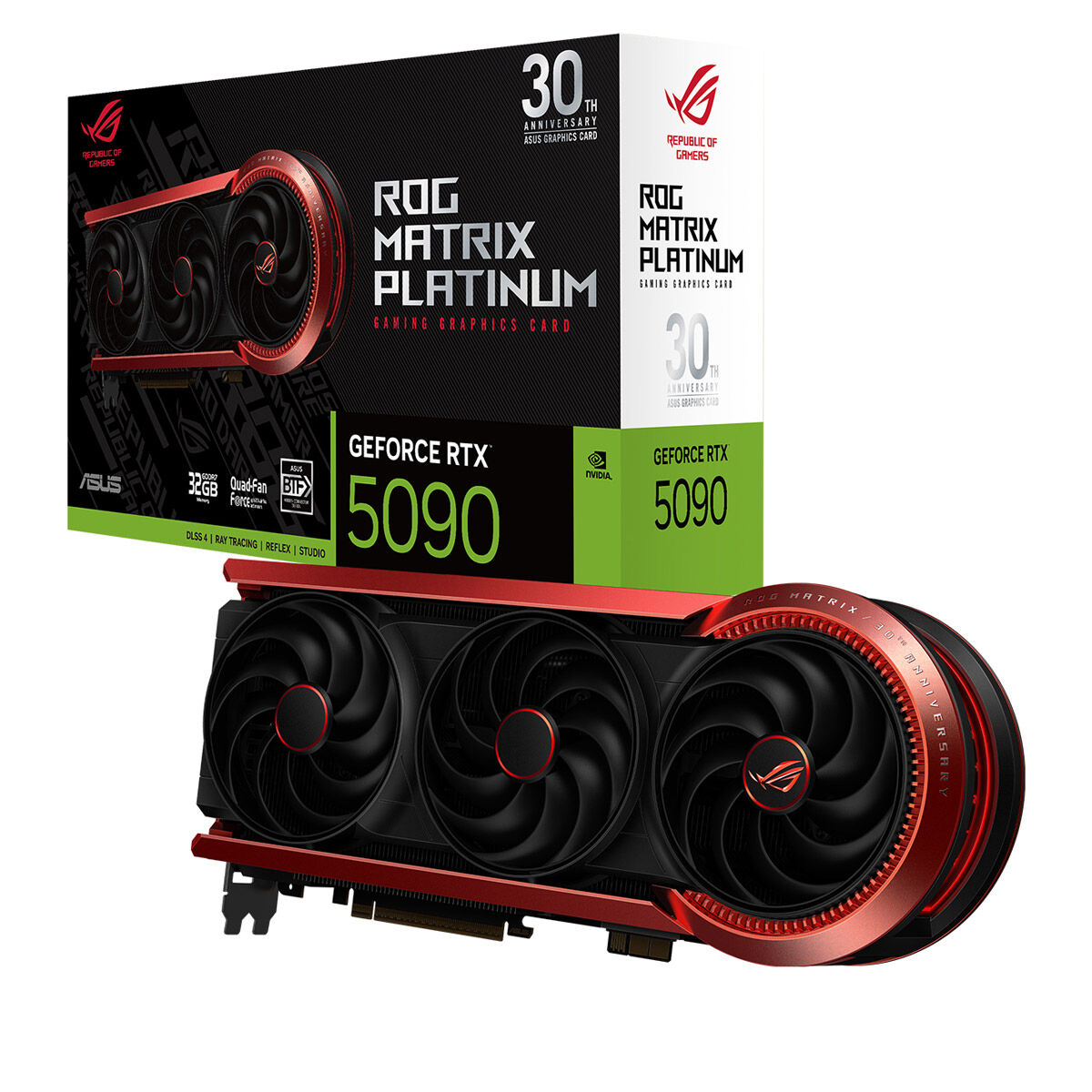 Asus Rog Matrix Platinum Geforce Rtx 5090 30th Anniversary Edition 32gb Gddr7 512 Bit Dlss 4 Ekran Karti 1