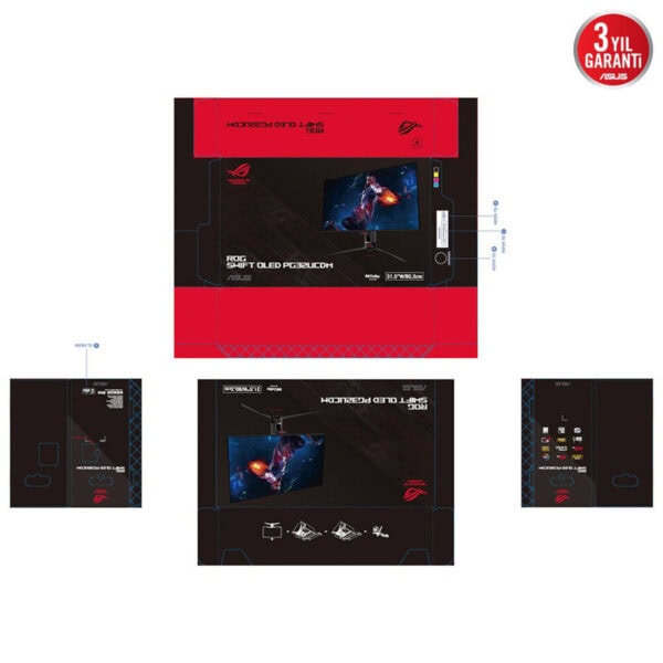 Asus Rog Swift Oled Pg32ucdmz 31.5 Inç 240hz 0.03ms 4k Uhd Adaptive Sync Qd Oled Gaming Monitör 8