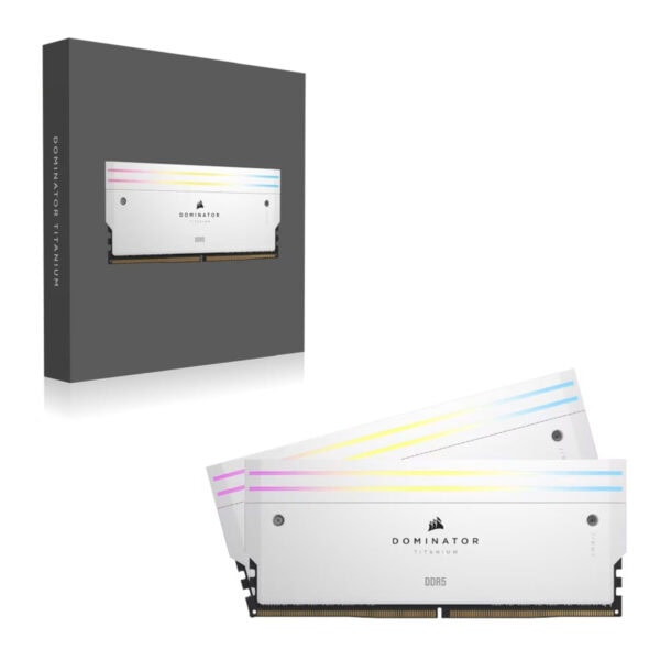 Corsair Dominator Titanium Rgb 96gb (2x48gb 6000mhz Cl30 Intel Xmp Amd Expo Ddr5 Beyaz Ram (cmp96gx5m2b6000z30w) 9